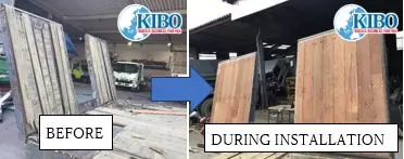 荷台の床板張り替えでトラックが見違えるほどきれいになりました!